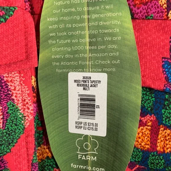 Farm Rio Mixed Prints Tapestry Reversible Jacket - Picture 2 of 15
